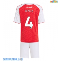 Camisa de time de futebol Arsenal Ben White #4 Replicas 1º Equipamento Infantil 2025-26 Manga Curta (+ Calças curtas)